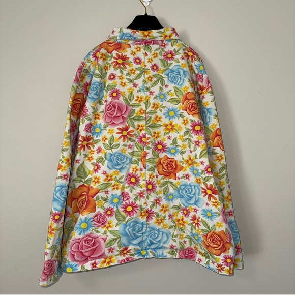 RARE Big Bud Press Vintage Floral Wallpaper Work Jacket - Size 1XL - Picture 2 of 4